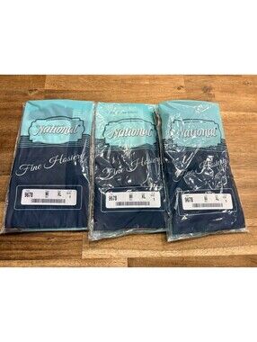 3 packs National Hosiery 9678 Mist stockings  XL Made in USA
